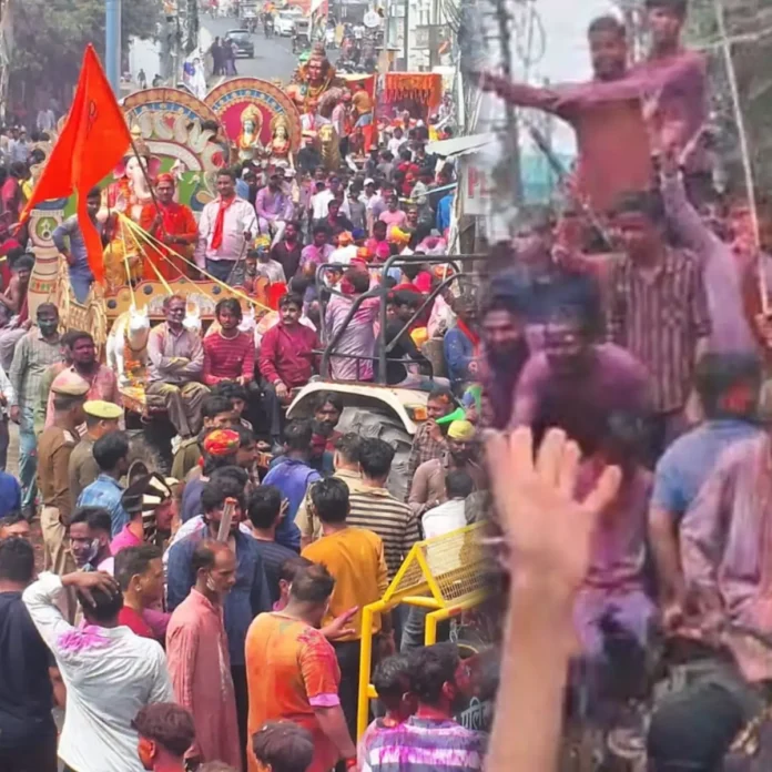 बरेली में निकली ऐतिहासिक 'राम बारात' हुरियारों ने बरसाए रंग